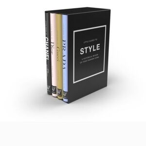"Little Guides To STYLE" Decorative Book Set - Black with Pastel Spines